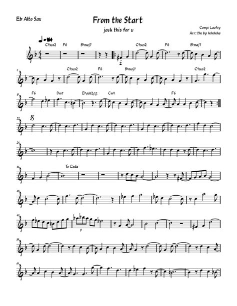 from the start sheet music alto sax